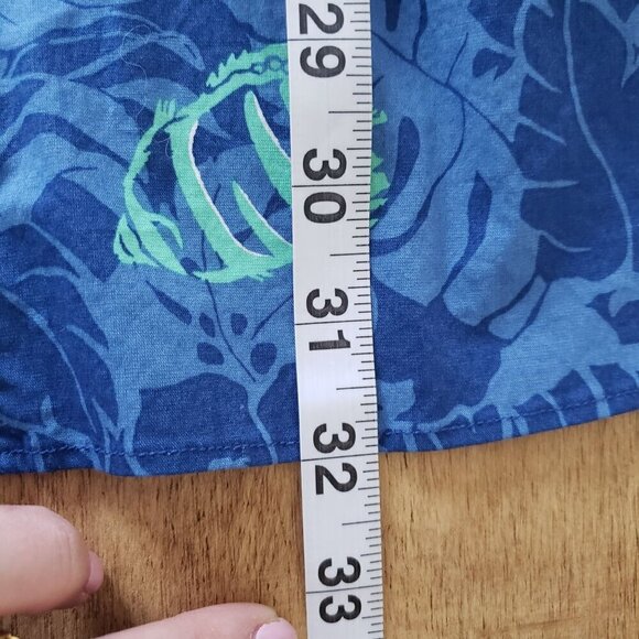 NWT Nautica Mens Classic Fit Stretch Button-Down Shirt XXL Blue Tropical Fish - Picture 7 of 10